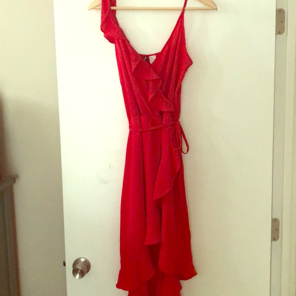H & M Red Ruffle Dress